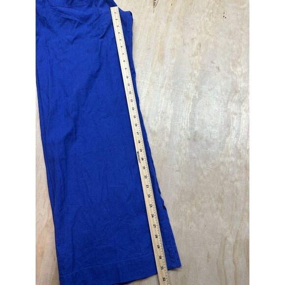 Maeve Anthropologie The Colette Pants NWTs $138 Sz 31 Linen Blend Blue Wide Leg - Picture 6 of 6